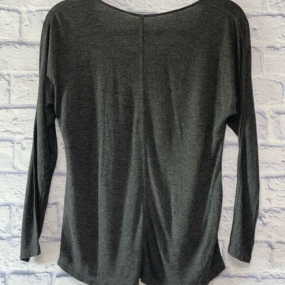 Everlane Grey Long Sleeve Top rayon size S - Picture 5 of 12